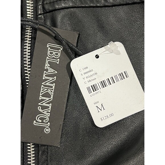 BlankNYC x Free People Black Vegan Leather Jumpsuit With Elastic Waist Medium - Picture 12 of 12